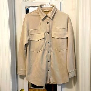 Faux Suede Western Shacket